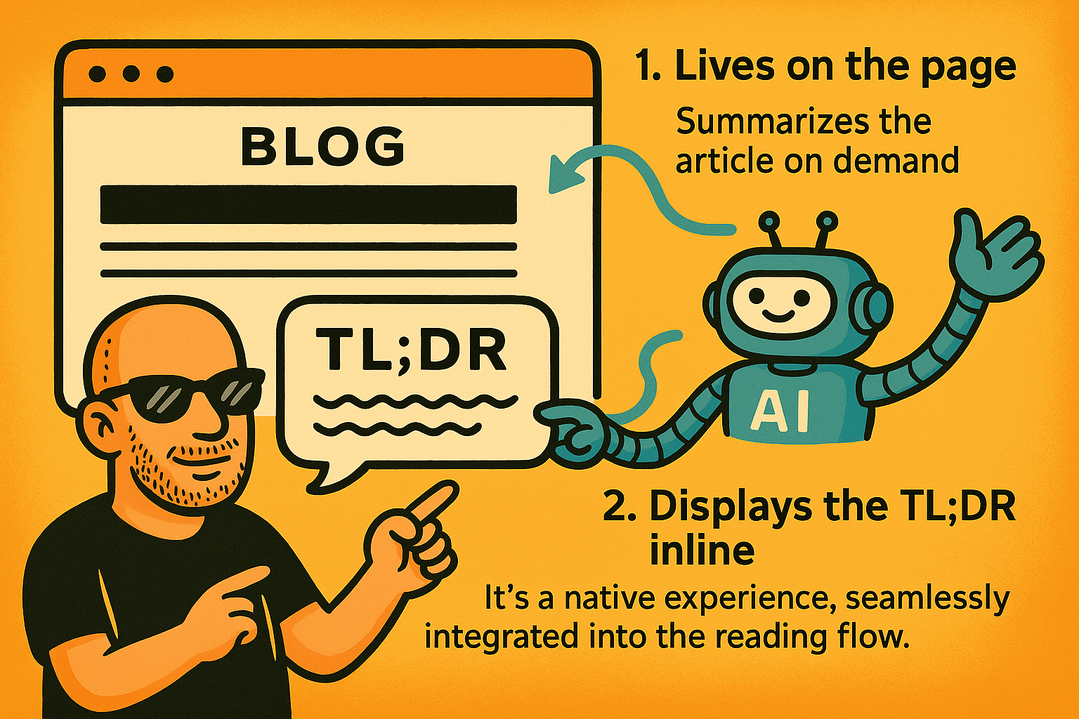 TLDR bot integrated into reading flow