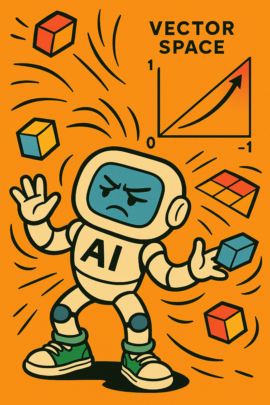 Token positioning in vector space
